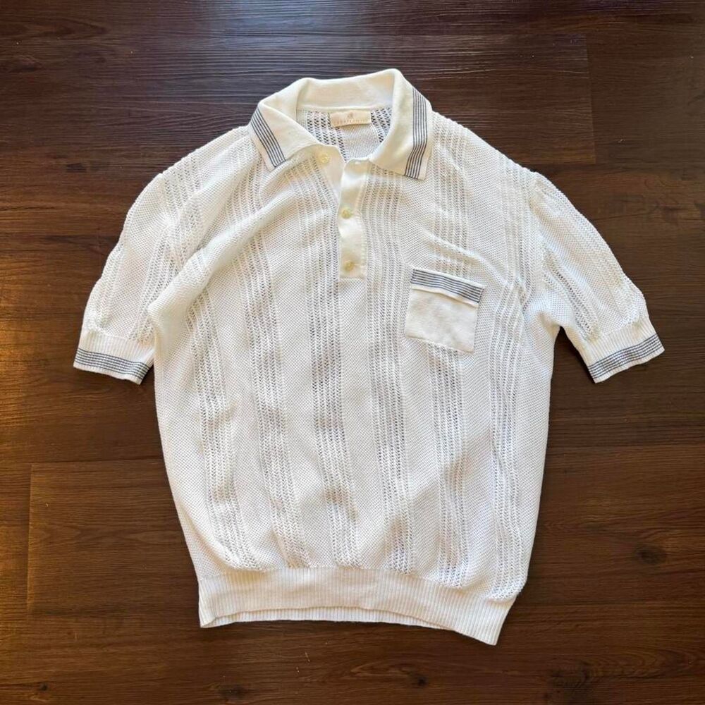 Casatlantic Men's White and Cream Polo-shirts